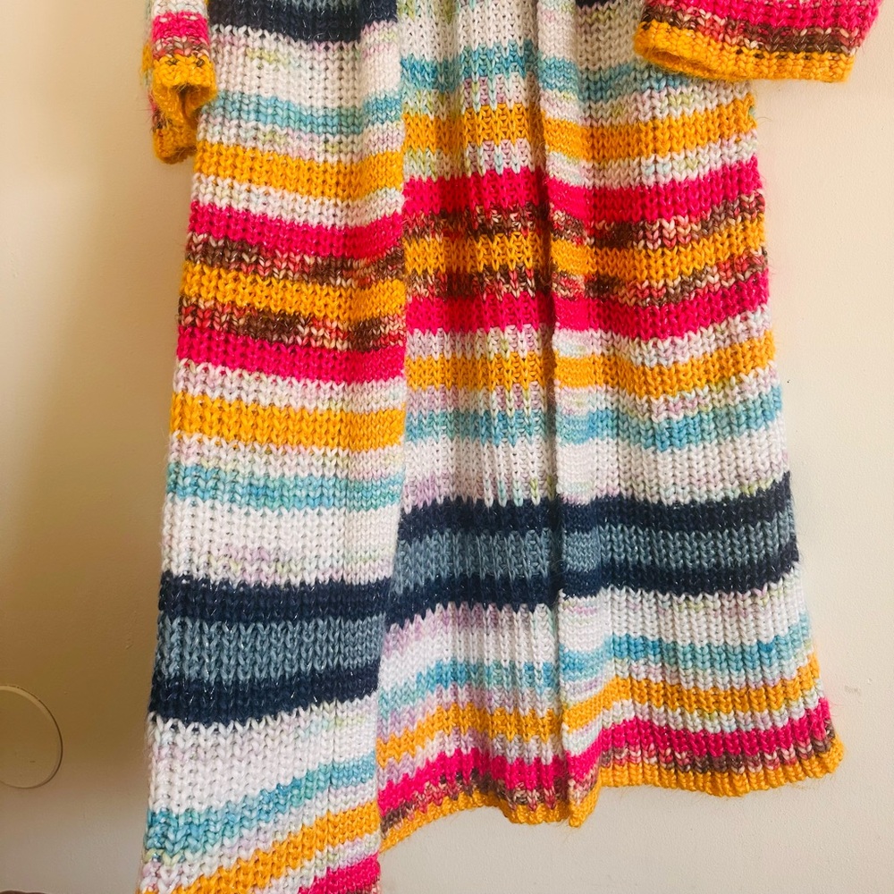 Anthropologie Rainbow Duster Cardigan One Size - Picture 9 of 12